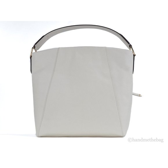 NWT Michael Kors Evie Large Light Cream Pebbled Leather Hobo Shoulder Bag NEW - Picture 5 of 8